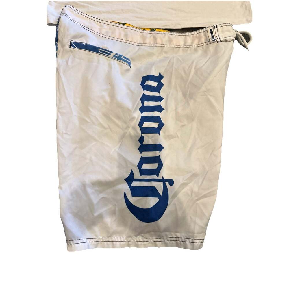 Vintage 80s Retro Corona Beer Beach Sun Tank Top Large & Swim Trunks Men’s Beach - Picture 4 of 4